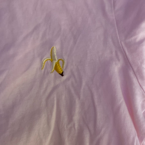 Sunday best light pink Tee-shirt with small banana emoji - Picture 3 of 3